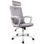 Ergonomic Computer Chair, High Back Mesh Office Chair Adjustable Headrest Desk Task Chair with Cloth Hanger Gray