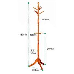 HTDZDX Free Standing Coat Hat Rack Stand with 3 Tiers 9 Hooks, Multifunctional Clothes Hanger Heavy Duty Hall Tree Stand Hanger - White/Wood Color (Color : A)