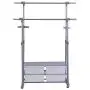 BeUniqueToday Adjustable Garment Telescopic Rolling Clothes Hanger with Drawers, Room-Saver Clothes Rack for The Household with Limit Balcony Room, Top-Grade Metal and Plastic Garment Clothes Hanger