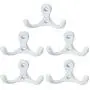 uxcell 5pcs Dual Wall Hooks Zinc Alloy Wall Mounted Scarf Coat Double Prong Robe Hooks Clothes Hanger Holder w Screws, White uxcell 5pcs Dual Wall Hooks Zinc Alloy Wall Mounted Scarf Coat Double Prong Robe Hooks Clothes Hanger Holder w Screws, White