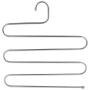 5pcs Stainless Steel Clothes Hanger Multifunction S-Type 5 Layers Pants Trousers Clothing Hanging Rack Closet Belt Holder Organizer