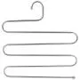 5pcs Stainless Steel Clothes Hanger Multifunction S-Type 5 Layers Pants Trousers Clothing Hanging Rack Closet Belt Holder Organizer