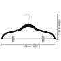 SMART ONYE Pack of 20 Strong and Durable-Heavy Duty-Velvet Clothes Hangers with Clips-Space Saving Velvet Skirts Hangers-Non Slip Velvet Pants Hangers-360 Degree Swivel Hook-Black