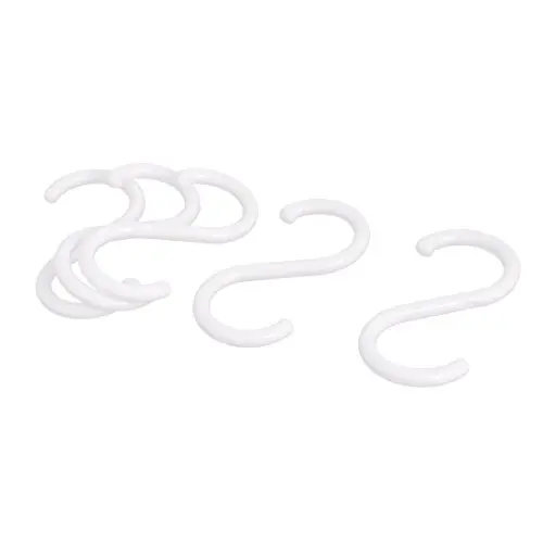 uxcell Plastic S Shaped Household Clothes Socks Towel Shower Hanger Hook 5pcs White uxcell Plastic S Shaped Household Clothes Socks Towel Shower Hanger Hook 5pcs White