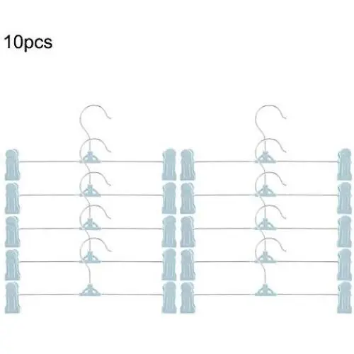Wifehelper Coat Hanger - Multifunctional Adjustable Durable Coat Hanger with Clip for Clothes Bra Underwear 10pcs/ Set(Blue)