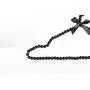 SAASNY Premium Metal Elegant Clothes Hangers Covered in Black Pearl Beads - 39cm (15.3 Inch) (Pack of 10pcs) Ideal for Home and Shops