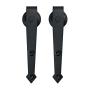 SMARTSTANDARD Sliding Barn Door Hardware Hangers 2pcs (Black) (Arrow New Shape Hangers) SMARTSTANDARD Sliding Barn Door Hardware Hangers 2pcs (Black) (Arrow New Shape Hangers)