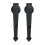 SMARTSTANDARD Sliding Barn Door Hardware Hangers 2pcs (Black) (Arrow New Shape Hangers)