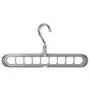 ruifengshun 5PCS Clothes Hangers Organizer Multifunction Rotate Anti-Skid Folding Hanger with 9 Holes for Drying Storage Gray