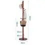WZP Household Coat Rack Solid Wood Simple Home Bedroom Floor Hanger Simple Living Room European Creative Clothes Rack Home/Wine Red Color WZP Household Coat Rack Solid Wood Simple Home Bedroom Floor Hanger Simple Living Room European Creative Clothes Rack Home/Wine Red Color