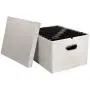 Decorative Fabric Hanging File Folder Boxes - Storage Organizer with Intelligent Rail System Fits Legal & Letter (Natural Linen, 1 Pack) Decorative Fabric Hanging File Folder Boxes - Storage Organizer with Intelligent Rail System Fits Legal & Letter (Natural Linen, 1 Pack)