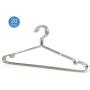 PeiQiH Wire Hangers Clothes Hangers, Lightweight Ultra Thin Not-Slip Notched Space Saving Durable Adult Hangers for Shirt Skirt Posterior Coats-20 Pack 32x18cm