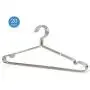PeiQiH Wire Hangers Clothes Hangers, Lightweight Ultra Thin Not-Slip Notched Space Saving Durable Adult Hangers for Shirt Skirt Posterior Coats-20 Pack 32x18cm