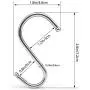 12 Pack Heavy Duty S Shaped Hanging Hooks Stainless Steel S Hooks Rust Resistant S Shaped Hooks for Kitchen, Bathroom, Garden, Pan, Bags, Jeans
