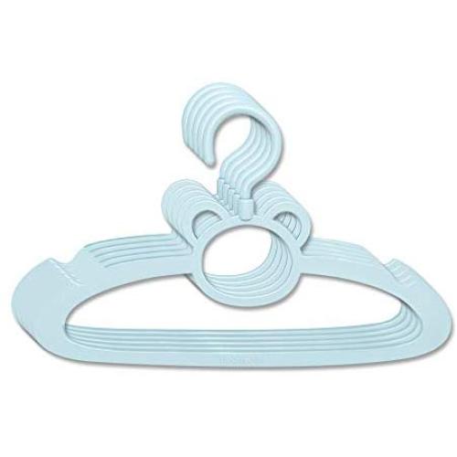 Topwon Kids Clothes Hanger Set Bear Cartoon Shaped 5 Pieces Great for Babies, Kids, and Children’s Clothing (Blue)