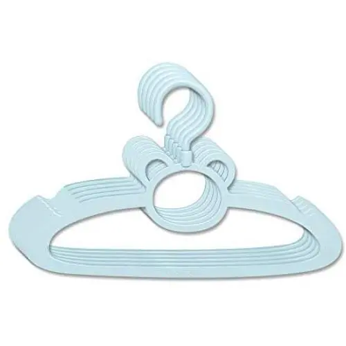 Topwon Kids Clothes Hanger Set Bear Cartoon Shaped 5 Pieces Great for Babies, Kids, and Children’s Clothing (Blue)