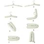 Travel Clothes Hangers - 5Pcs Anti-Slip Grooves Mini Foldable Clothes Drying Rack for Home Camping Indoor Outdoor Skirt Scarves Suits Trousers Pants Shirts Hanger Portable Windproof Easy to Carry