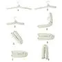 Travel Clothes Hangers - 5Pcs Anti-Slip Grooves Mini Foldable Clothes Drying Rack for Home Camping Indoor Outdoor Skirt Scarves Suits Trousers Pants Shirts Hanger Portable Windproof Easy to Carry
