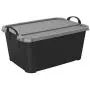Life Story Black Stackable Closet & Storage Boxes 55 Quart Containers, (6 Pack)