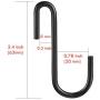 30 Pack S Shaped Hooks, Amoet Heavy Duty S Hooks Pan Pot Holder Rack Hooks Hanging Hangers Hooks for Kitchen, Bathroom, Bedroom, Garden and Office (S Hook/Black/2.4'')