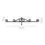 HOME-X Wall Calendar Hanger Hook, Rustic Home Decor, Scroll Design Home Decorations