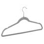 Anya Nana 100Pcs Gray Hangers Velvet for Clothes Dress Suit Shirt Pants Hangers Flocked Plastic Skirt Hanger AN2049