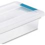 Sterilite 19618606 Small Clip Boxes Clear Storage Tote Container w/Lid (12 Pack)