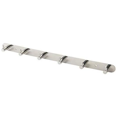 WEBI Polished 6 Peg SUS 304 Coat Robe Hook Hat Garment Rack Kitchen Bath Towel Holder Closet Clothes Hanger, Wall Mounted Bedroom Bathroom Entryway Accessories Home Office Storage Organization 304YZ6