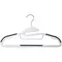 Popular Design Products 50 pc Premium Quality Easy-On Clothes Hangers - White with Black Non-Slip Pads - Space Saving Thin Profile - for Shirts, Pants, Blouses, Scarves ? Strong Enough for Coats Popular Design Products 50 pc Premium Quality Easy-On Clothes Hangers - White with Black Non-Slip Pads - Space Saving Thin Profile - for Shirts, Pants, Blouses, Scarves ? Strong Enough for Coats