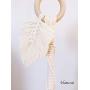 Macrame Plant Hanger Leaf Feather Tassel Pink Mustard Sage Natural BOHO Decor Dorm Nursery
