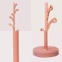 Y.H.Valuable Coat Racks Simple Floor Coat Rack Vertical Metal Hanger Bedroom Living Room Clothes Rack Simple Warm Pink Floor Hanger Entryway Furniture
