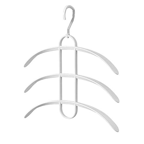Mailzon| Clothes Hangers Plastic Storage Racks Laundry Drying Rack Fish Bone Shape (White)