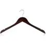 HANGERWORLD 20 Mahogany 17.7inch Wooden Notched Coat Clothes Garment Top Hangers Metal Swivel Hook HANGERWORLD 20 Mahogany 17.7inch Wooden Notched Coat Clothes Garment Top Hangers Metal Swivel Hook