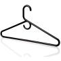 TINEFF Heavy Duty Plastic Hangers. Black Color, 24 Pack. Made in USA