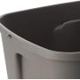 Homz Plastic Storage Tote Boxes with Lid, 18 Gallon, Cool Grey, Stackable, 8-Pack