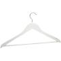 Harbour Housewares White Wooden Clothes/Coat Hanger/Hangers - Pack of 10