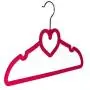 BriaUSA Clothes Hangers Heart Shaped Slim, Sturdy with Steel Swivel Chrome Hooks ? Dark Pink ? Boxes of 20