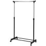 Adjustable Rolling Clothes Hanger Coat Rack Floor Hanger Storage Wardrobe Clothing Drying Racks with Shoe Rack