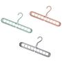 TOPBATHY 3pcs Magic Clothes Hanger Organizer,Rotate Anti-Skid Folding Hanger with Multifunction Space Saving and Cascading Features with 9 Holes,for Drying and Storage