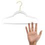 NEW EXCLUSIVE INNOVATION by Closet Complete: Perfectly sized for Kids & Babies, COMPLETELY CLEAR, Space Saving, INVISIBLE HANGERS, Ultra-Thin ACRYLIC HANGERS, GOLD Hooks, Set of 10