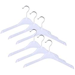 Cabilock Clothes Hanger 12pcs Anti-Skid Garment Clothes Hangers Non-Slip Hanger Drying Laundry Hooks Closet Space Saving Oraganizer Racks (Semitransparent)