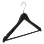 NAKIOR Premium ABS Plastic Suit Hangers {Set of 5} Strong Clothes Hanger with Non Slip Pants Bar | Heavy Duty 1-Piece Construction | Break Resistant Clothing Hangers for Dress, Blouse, Jacket & More