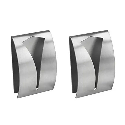 Flosky 2pcs Stainless Steel Self Adhesive Towel Holder Wall Mounted Hangers Bathroom Flosky 2pcs Stainless Steel Self Adhesive Towel Holder Wall Mounted Hangers Bathroom