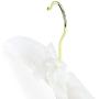 HANGERWORLD 5 Ivory 17inch Satin Padded Cushioned Top Clothes Garment Wedding Bridal Coat Hangers with Gilt Hook