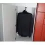 Saim Small Closet Solution Retractable Closet Adjustable Rod can Pulled Out Convenient Selection Clothing Stainless Steel Retractable Wardrobe Rail with Screw, 30cm/11.8inch 2Pcs