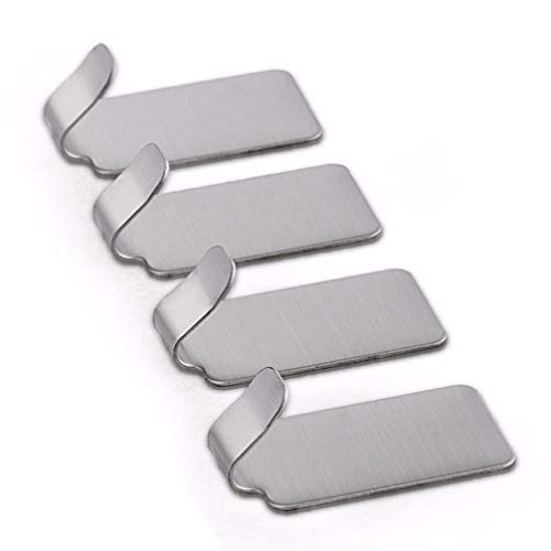 CYCTECH 10PCS Stainless Steel Hook Self Adhesive Hook Metal Hanger Holder for Shower Shaving Razor Plug keys Kitchen Utensils Towel Robe Loofah (10pcs)