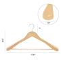 Furgle Suit Hangers, Wood Clothes Hangers,6-Pack Heavy Coat Hangers with Extra-Wide Shoulder/360° Swivel Hook for Heavy Suit, Pants,Sweater,Jacket - 6 Pack (Natural Wood)