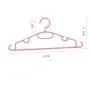 SAASNY Premium Quality Plastic Standard Hangers,Multi Coloured Plastic Hanger,Adult Plastic Coat Hangers,Plastic Clothes Hanger Windproof Hooks,10 Pack Space-Saving Non-Slip,Pink For Coat,Jacket,Shirt