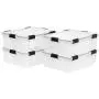 IRIS USA 41-Quart Stackable Plastic WEATHERTIGHT Clear Storage Boxes with Reinforced Lid, 8 Pack IRIS USA 41-Quart Stackable Plastic WEATHERTIGHT Clear Storage Boxes with Reinforced Lid, 8 Pack