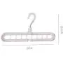 Iusun Hangers - 5Pcs Hanger Clothes 9 Hole Towel Hook Closet Organizer Plastic Storage Rack -for Clothing Pants Scarves Tie Pajamas Hangers Finishing Frame Hanger